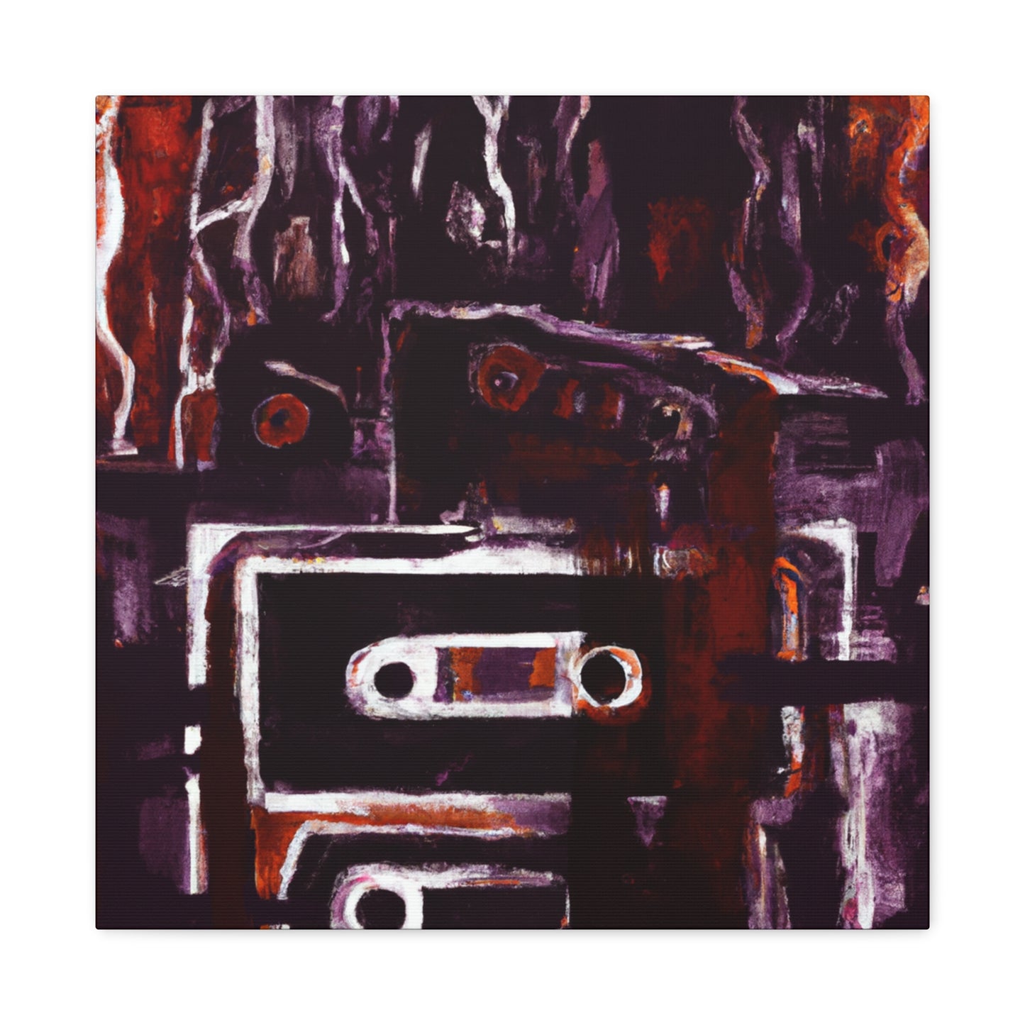 "Cassette Tape Collage" - Canvas