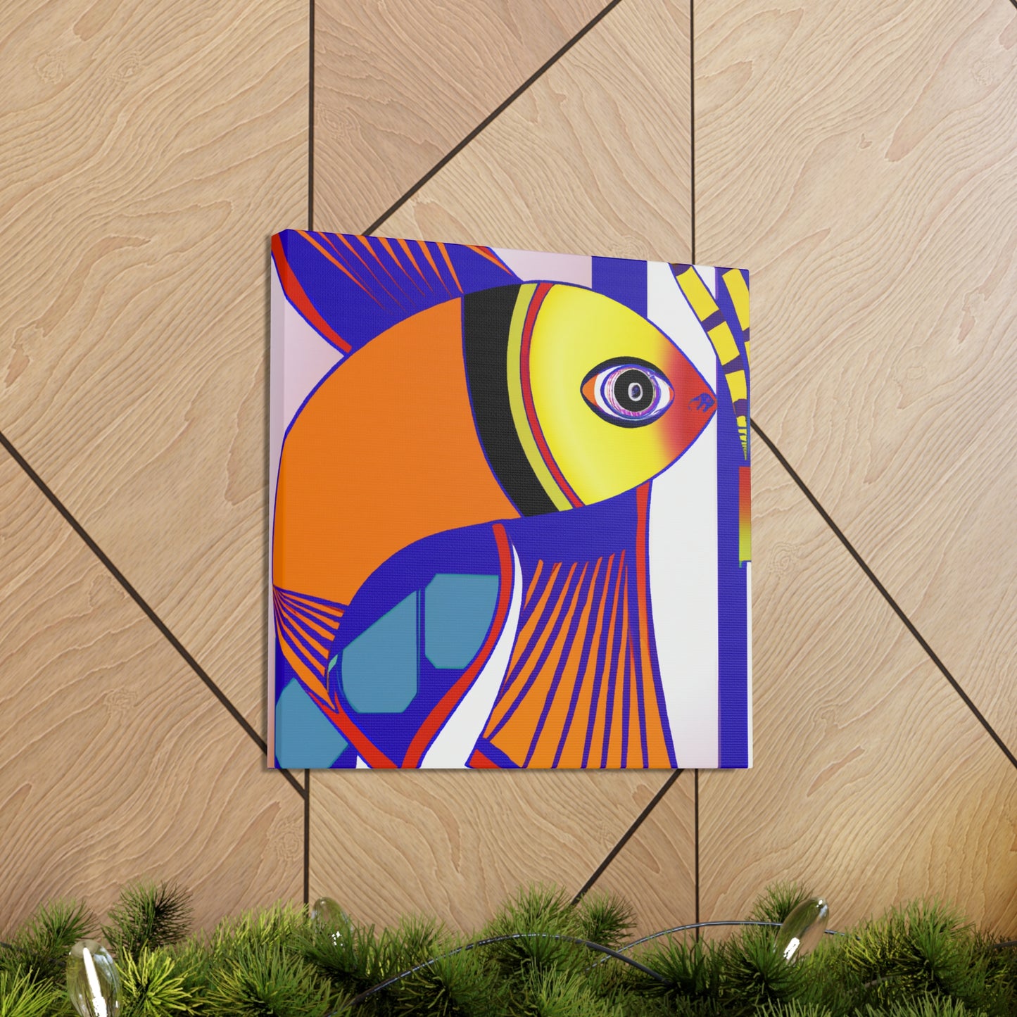 "Golden Guppy Glitters" - Canvas