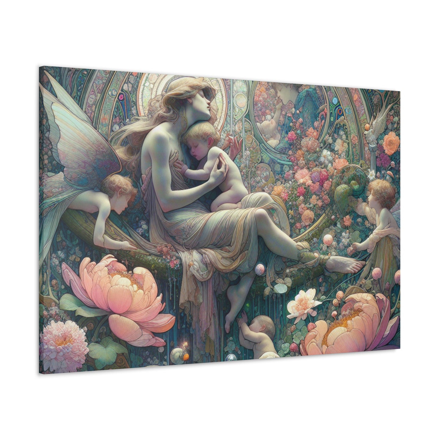 "Whimsical Floral Fairyland" - Canvas