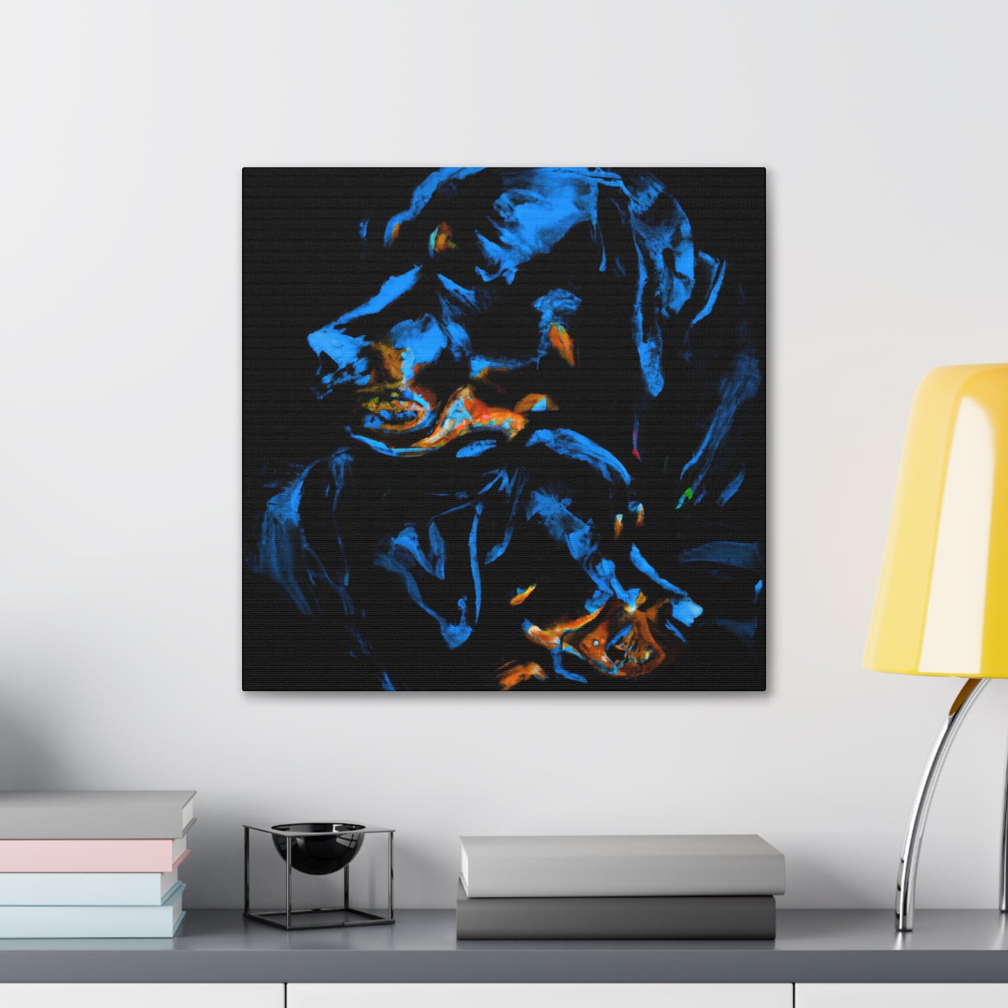 Rottweiler Reflection Study - Canvas