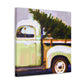 "Vintage Christmas Delivery Joy" - Canvas