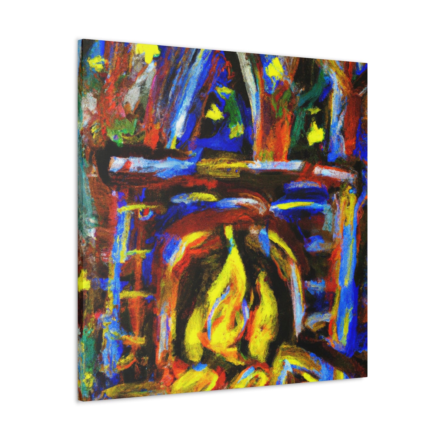 "Heat of the Fireplace" - Canvas