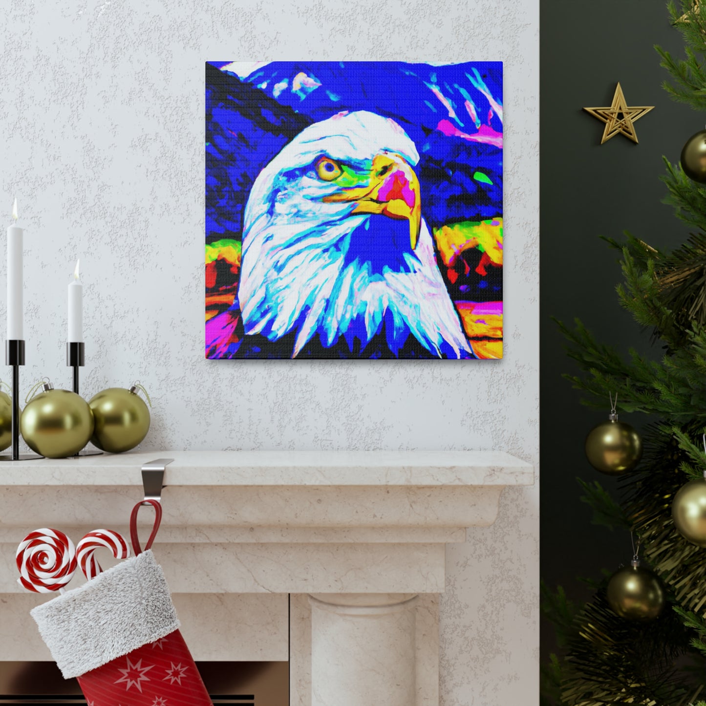 "Majestic Flying Eagle" - Canvas