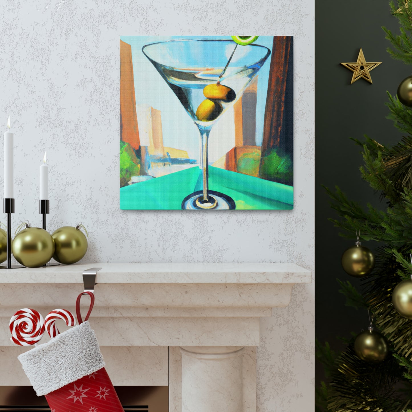 Martini Man Pop Party - Canvas