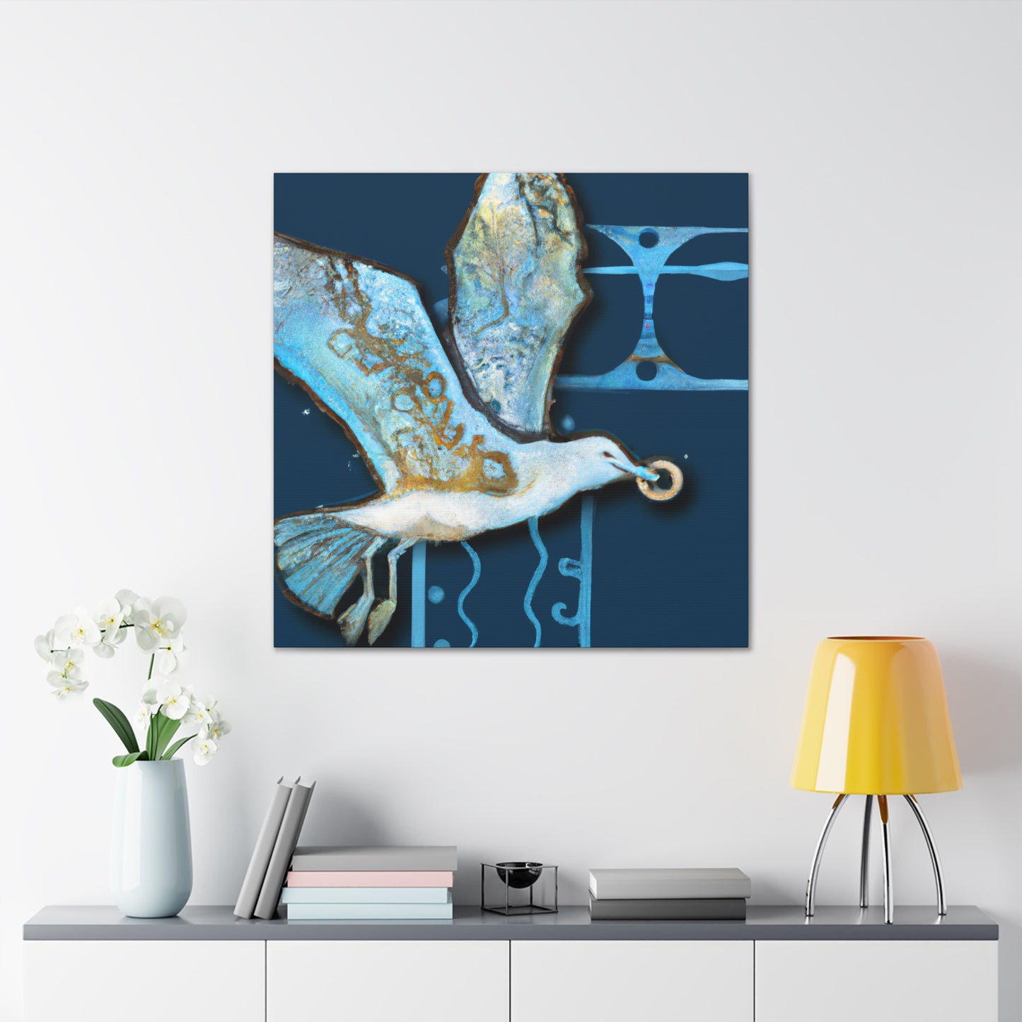 "Sea Birds in Flight" - Canvas