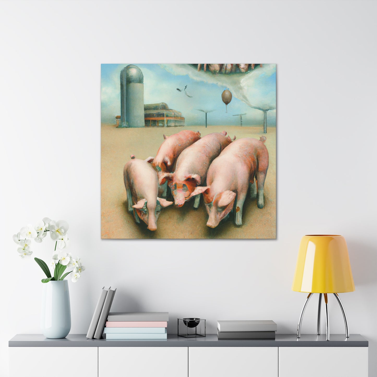 Pig in Levitation - Canvas