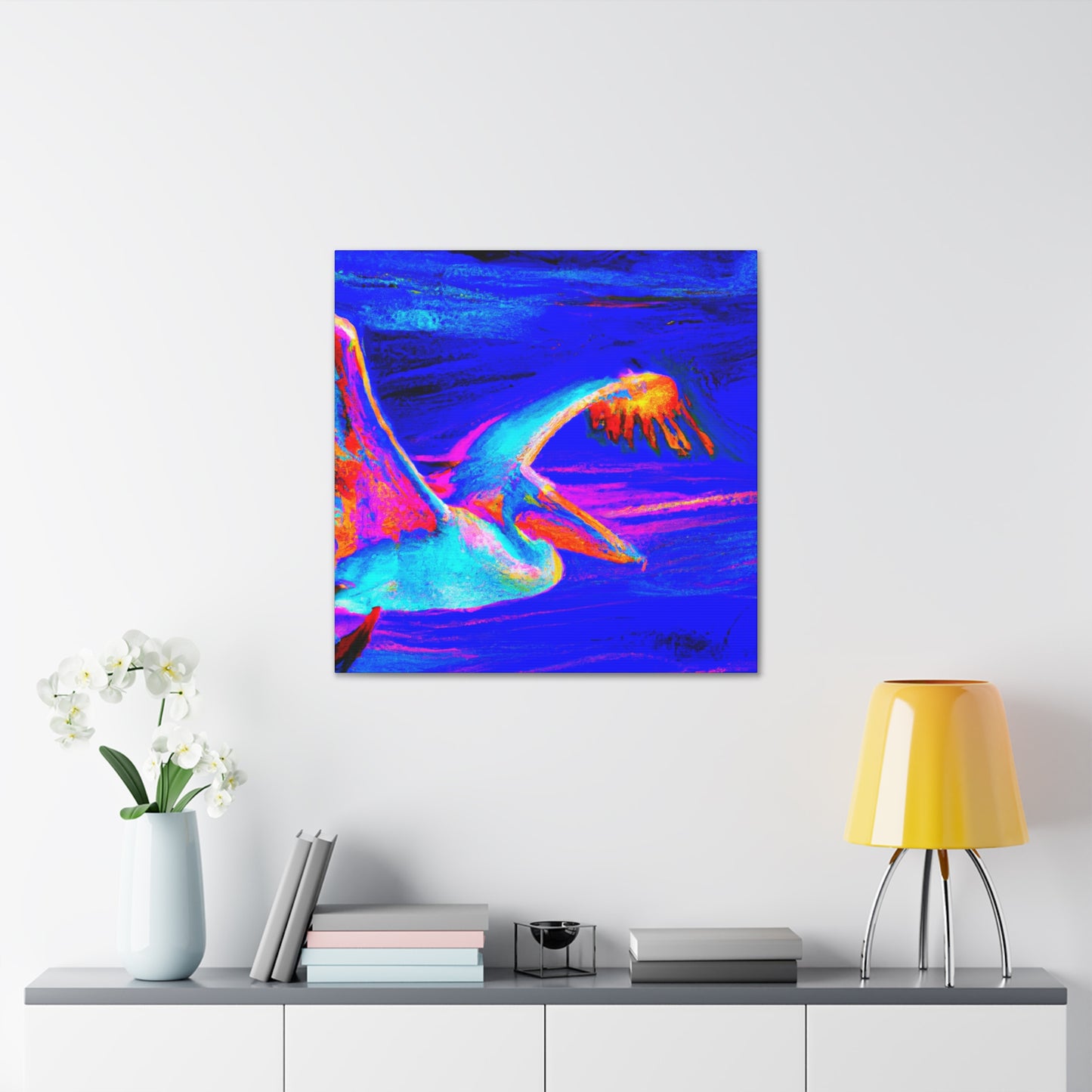 Pelican Gliding Sunrise - Canvas