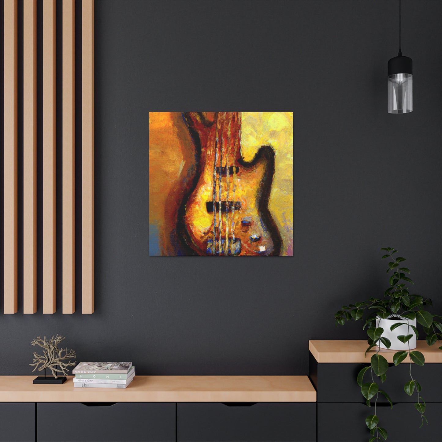 "Bass Guitar Impressionism" - Canvas