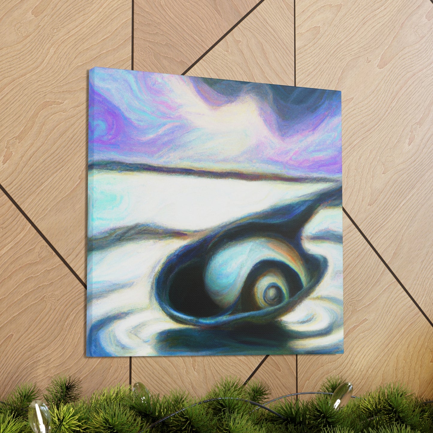 Clam Under Moonlight. - Canvas