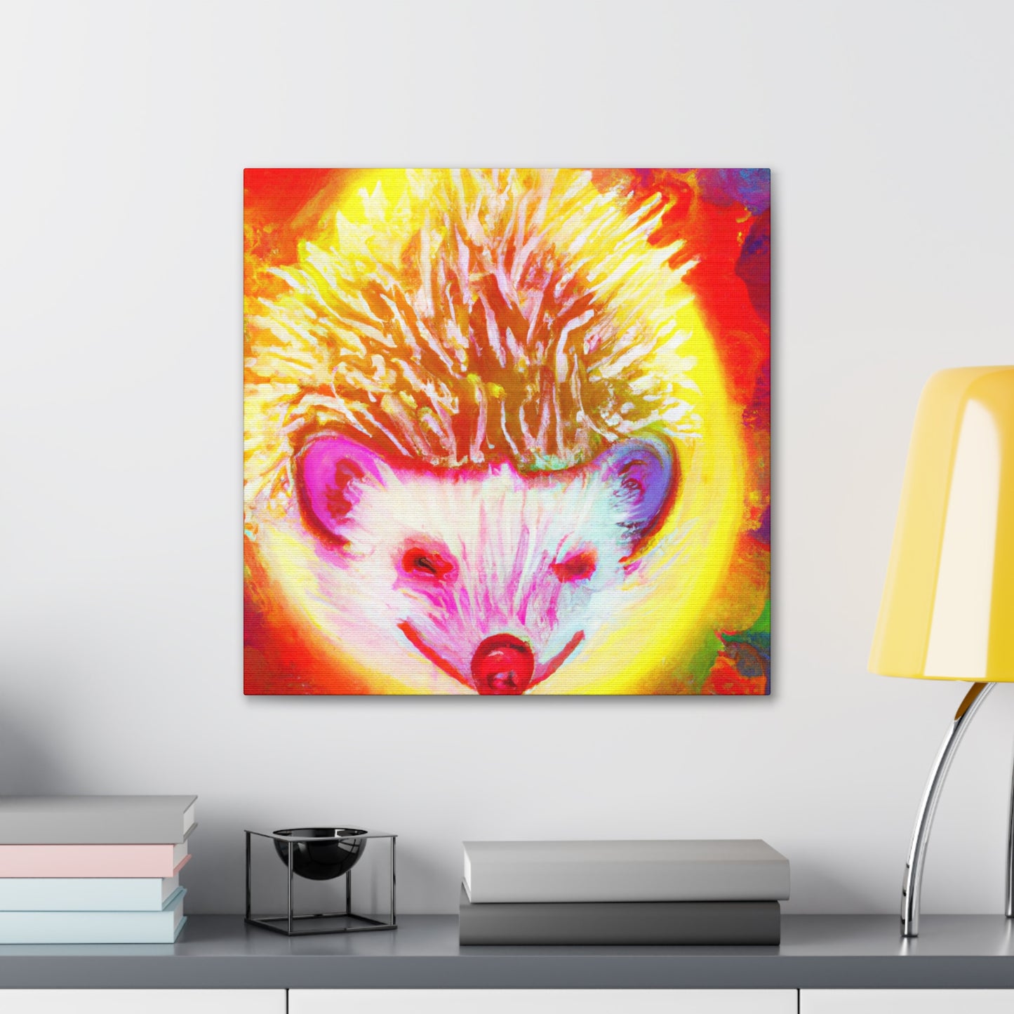 Hedgehog in Bloom. - Canvas