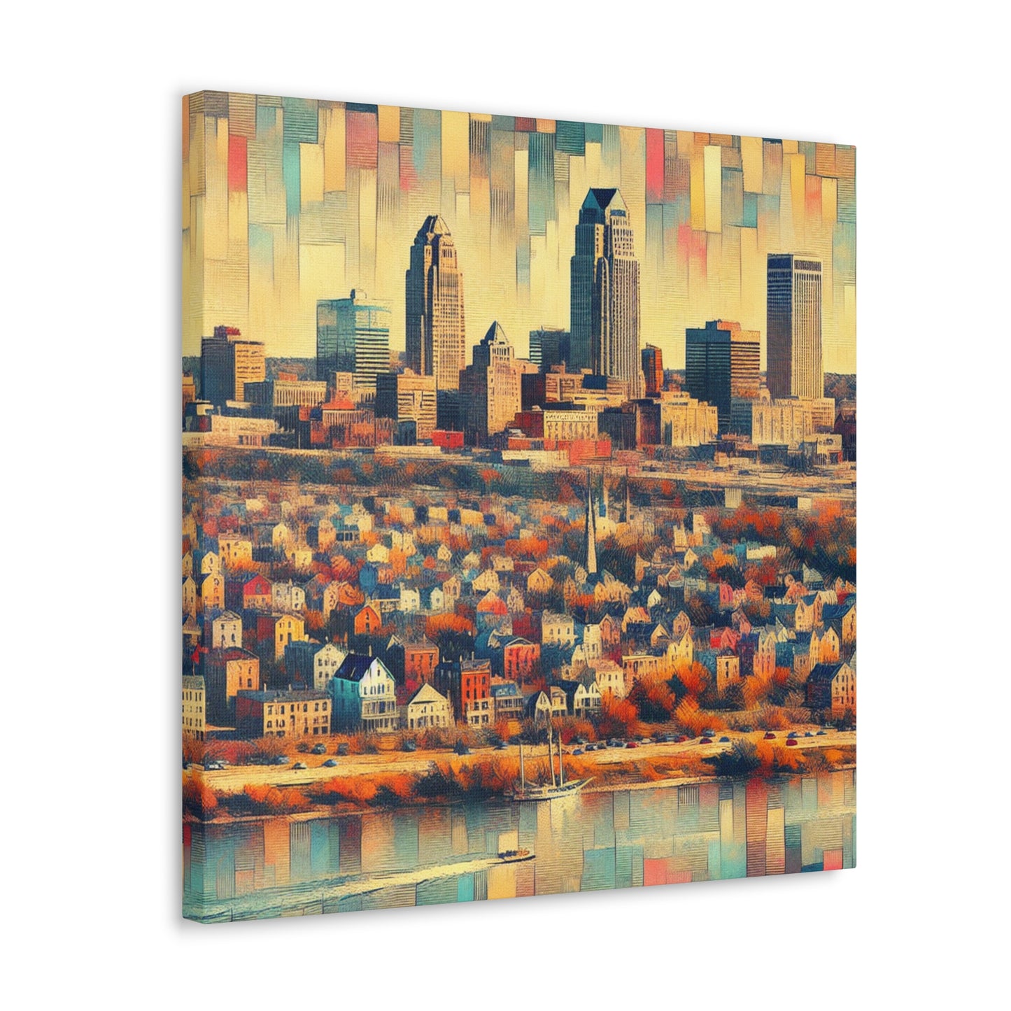 "Vibrant Hues of Omaha" - Canvas