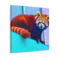 Red Panda Rising Dawn - Canvas