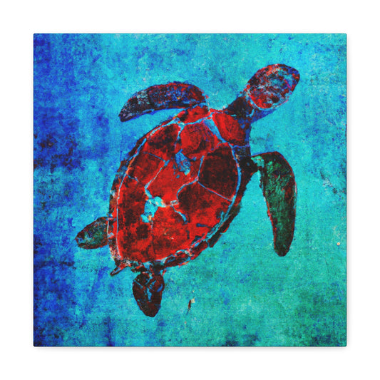 "Sea Turtle in Fauvism" - Canvas