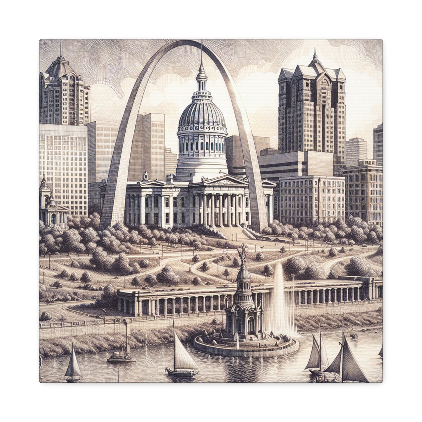 "Serene St. Louis Splendor" - Canvas