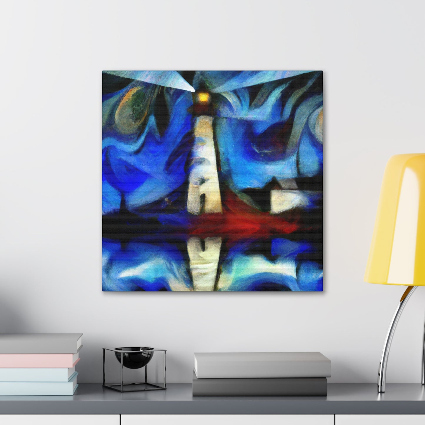 Lighthouse at Nightfall - Canvas