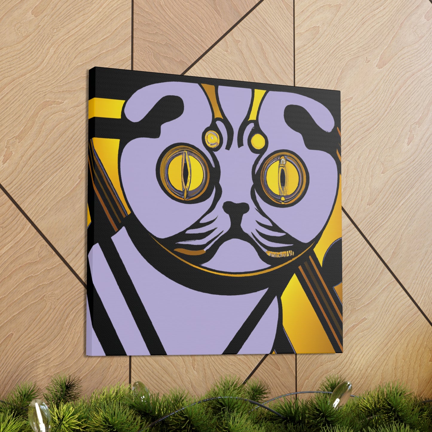 "Scottish Fold Oasis" - Canvas