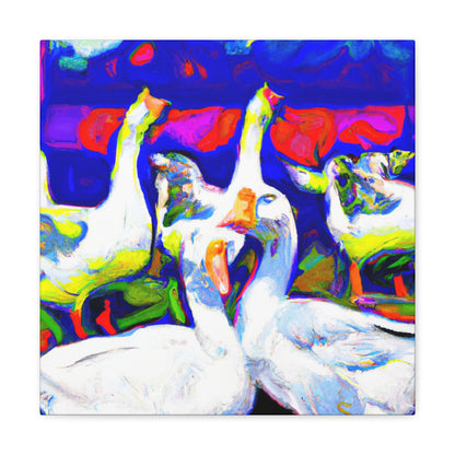 "Geese Flight Impressionism" - Canvas