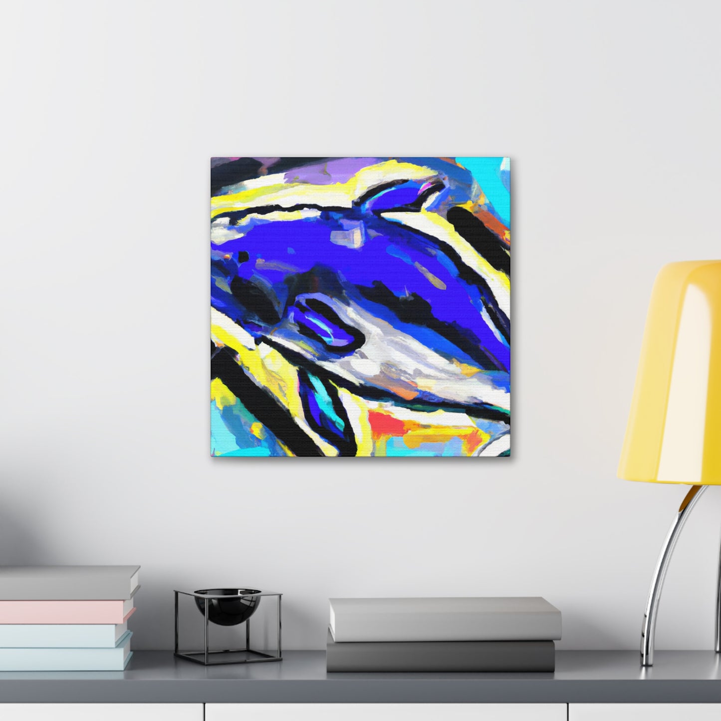 "Dolphin Within Abstraction" - Canvas