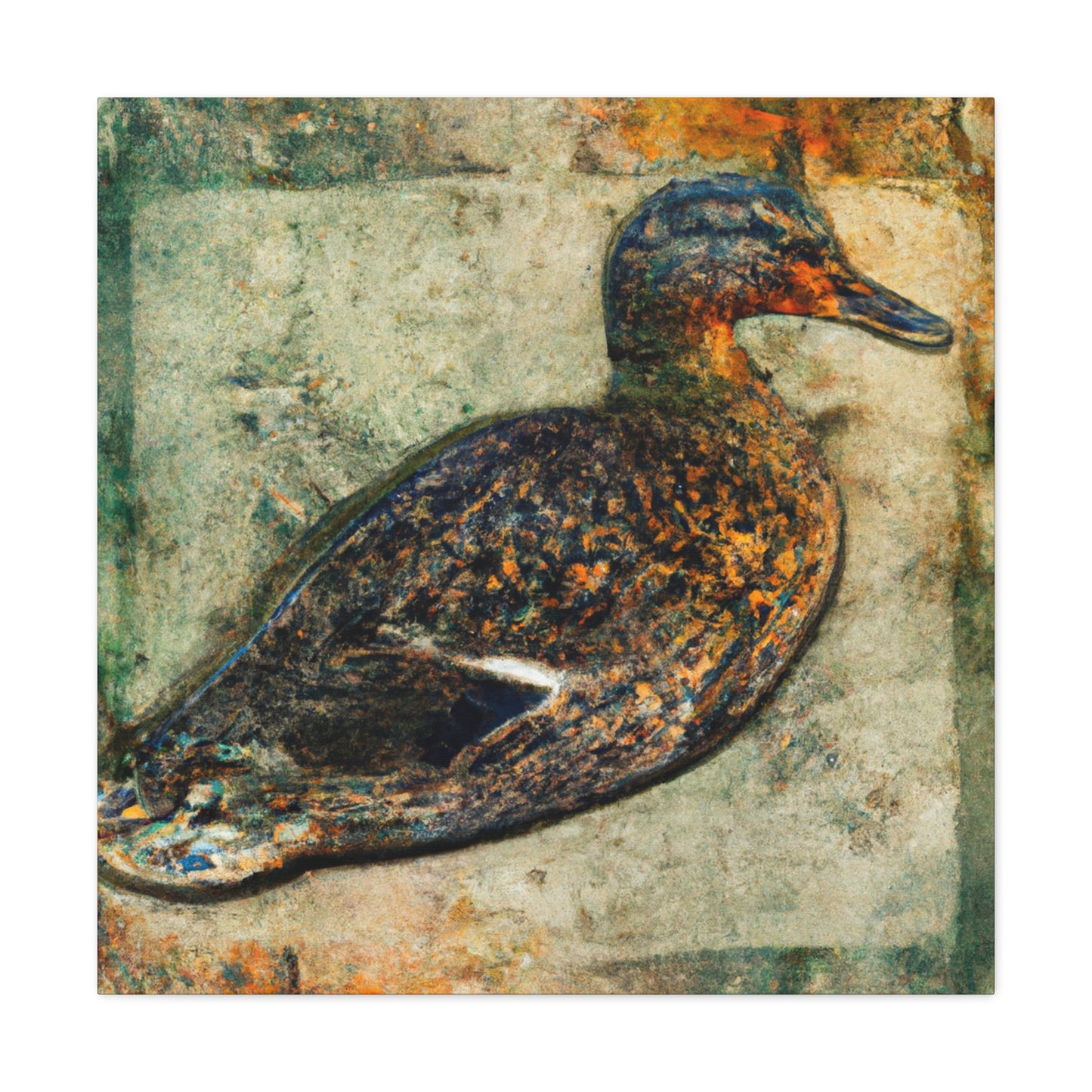 "Mallard Duck In Bloom" - Canvas