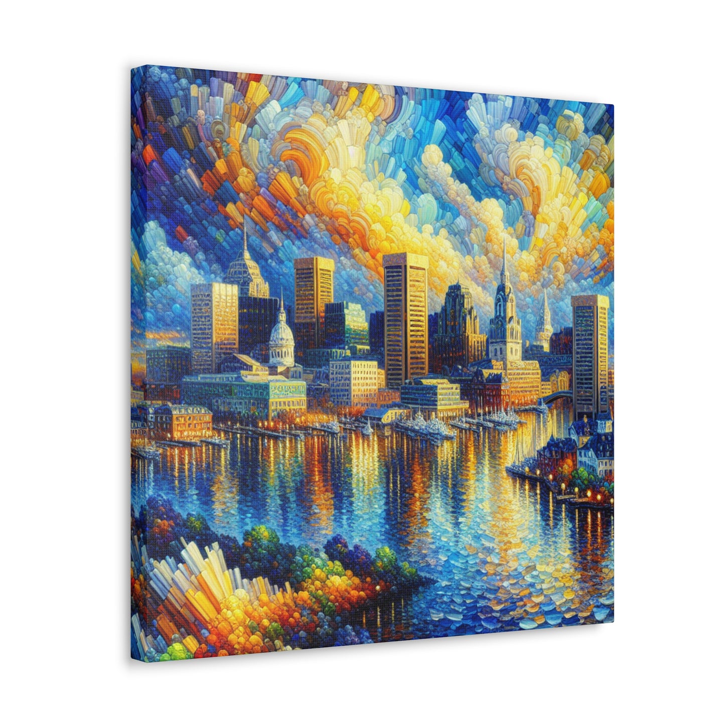 Harbor Hues of Baltimore - Canvas