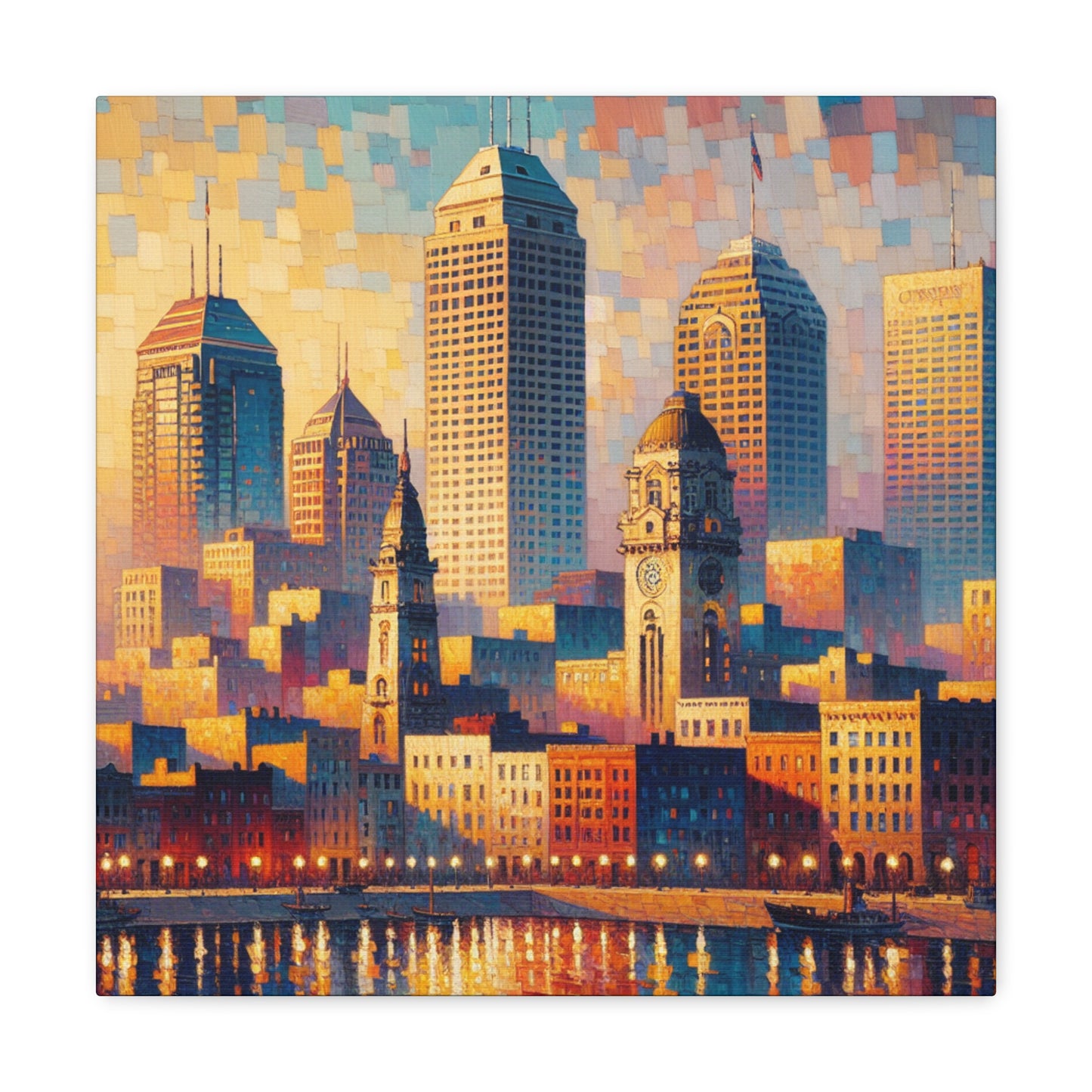 "Whispering Hues of Indianapolis" - Canvas