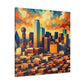 "Urban Enigma: Dallas Skies" - Canvas