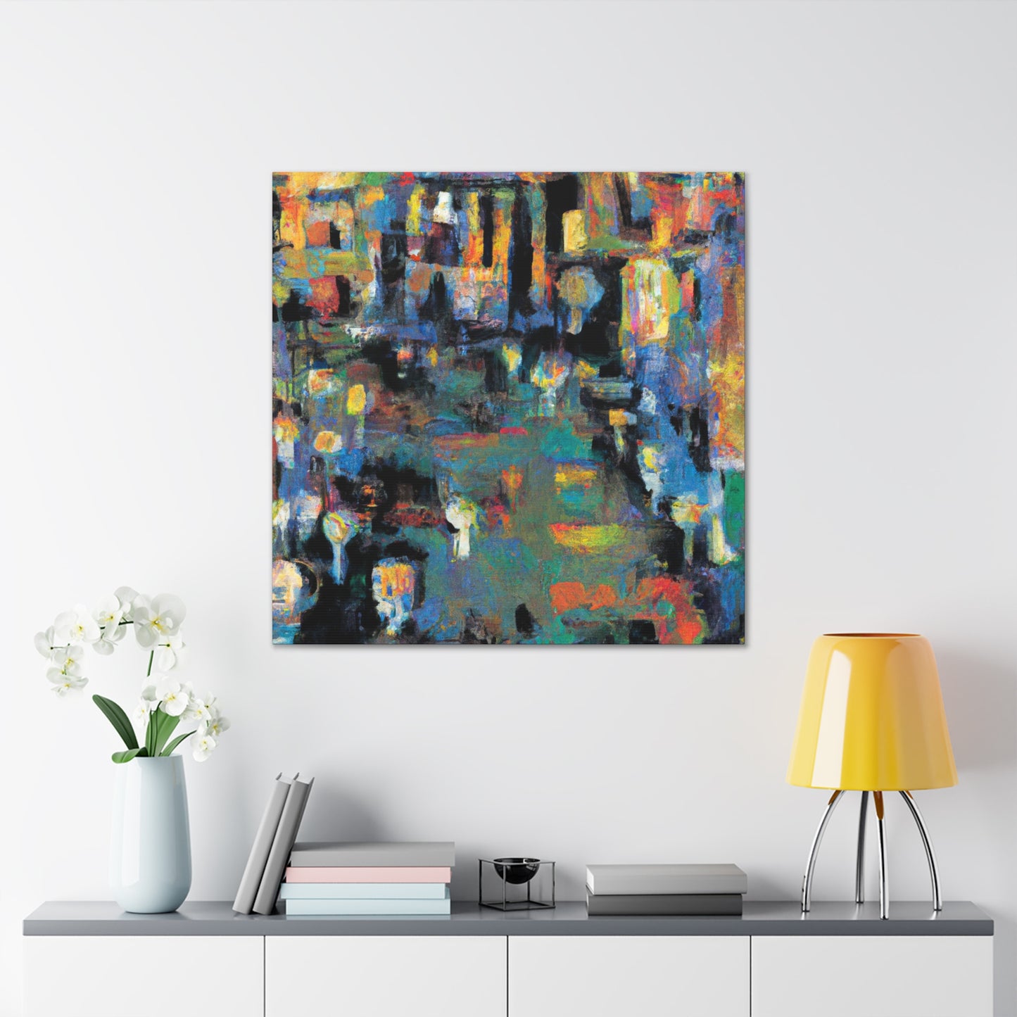 "Modernist Burst of Color" - Canvas