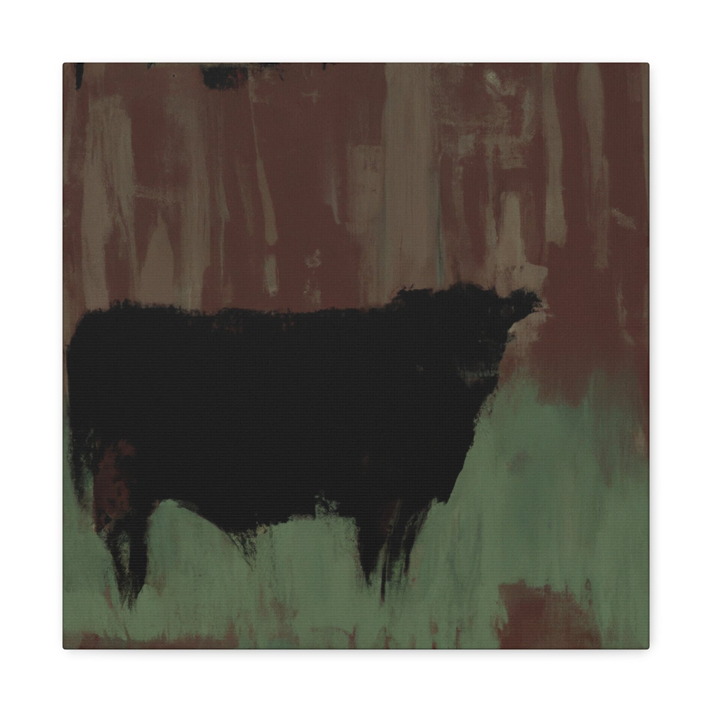 "Black Angus Reflection" - Canvas