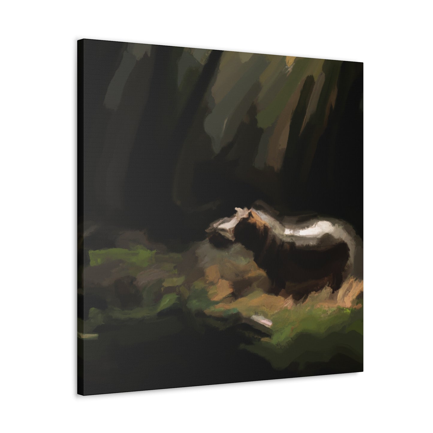 "Hippo in Impressionism" - Canvas