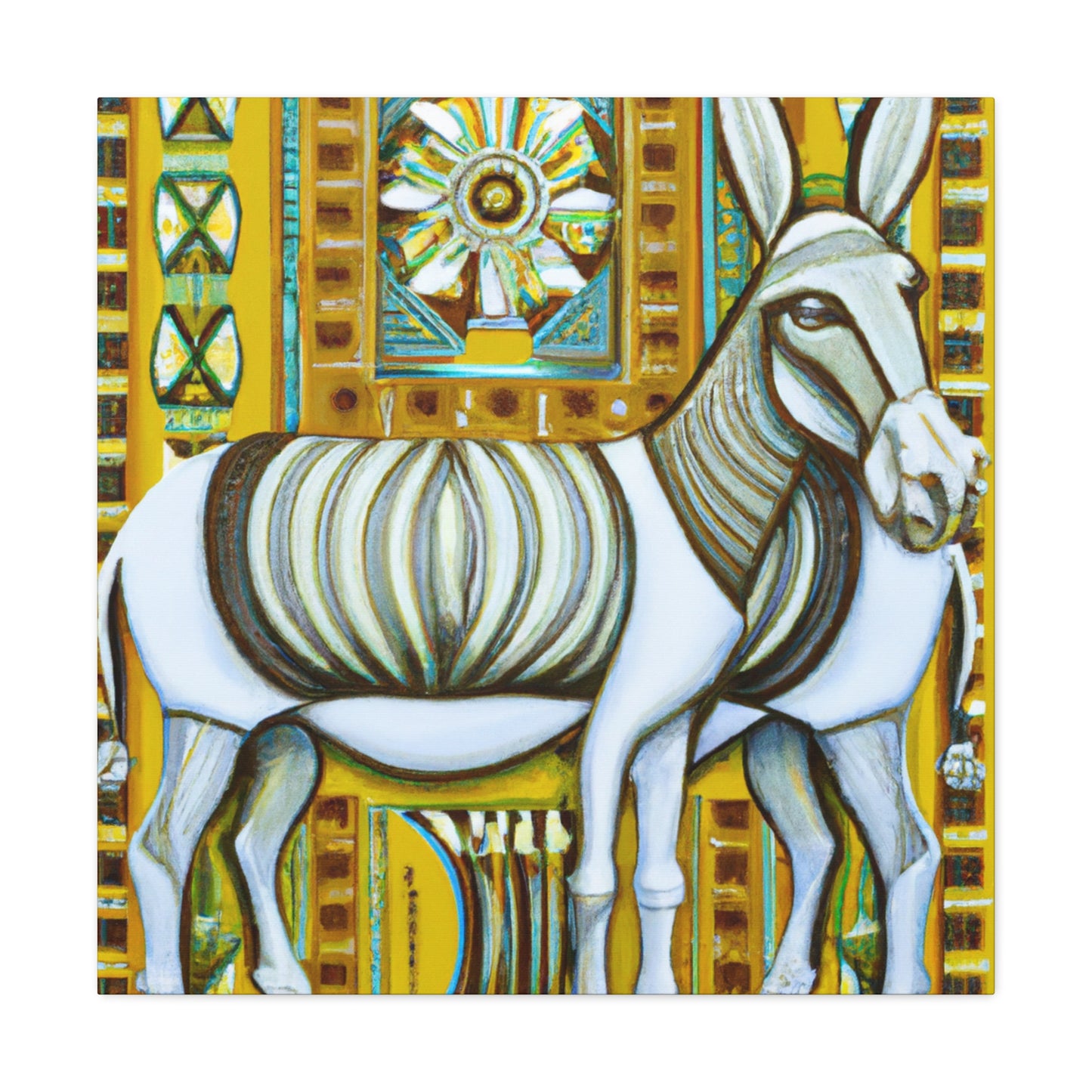 "Donkey in Deco Style" - Canvas