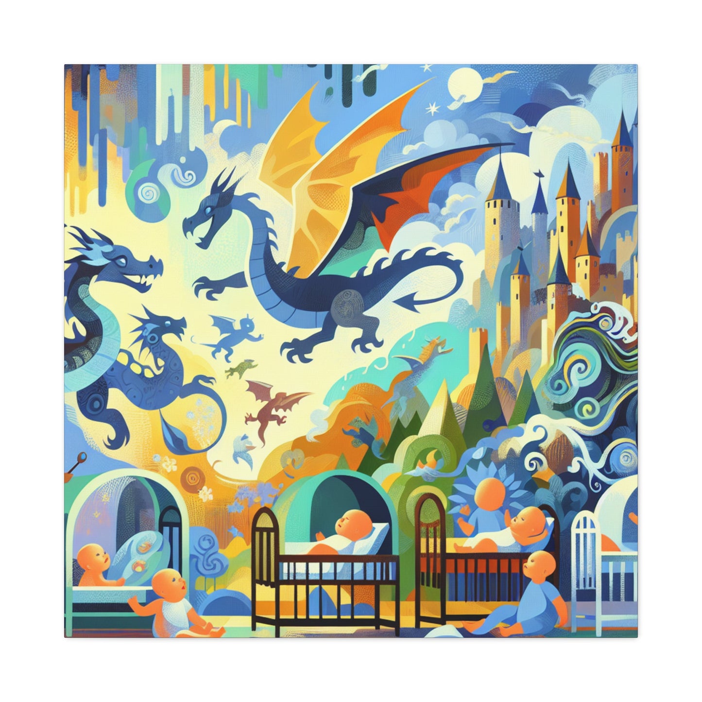 Enchanting Dragon Dreamscape - Canvas