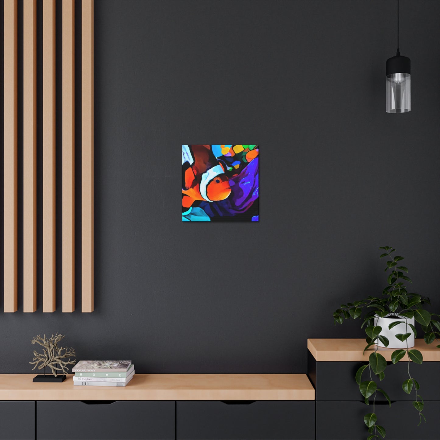 "Clownfish Swimming Gaily" - Canvas