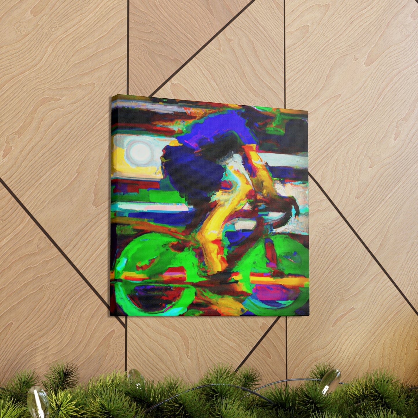 Bicycling Through Nature - Canvas