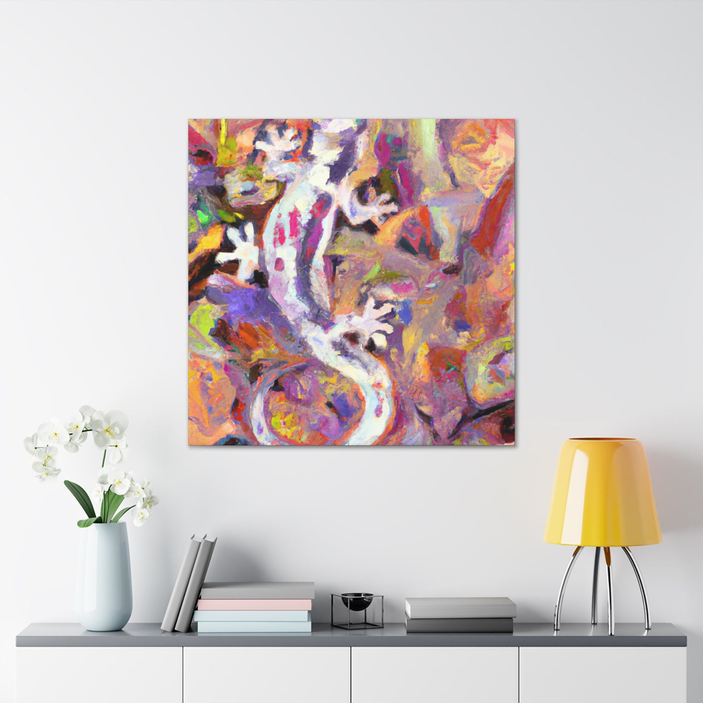 Geckos in Impressionism - Canvas