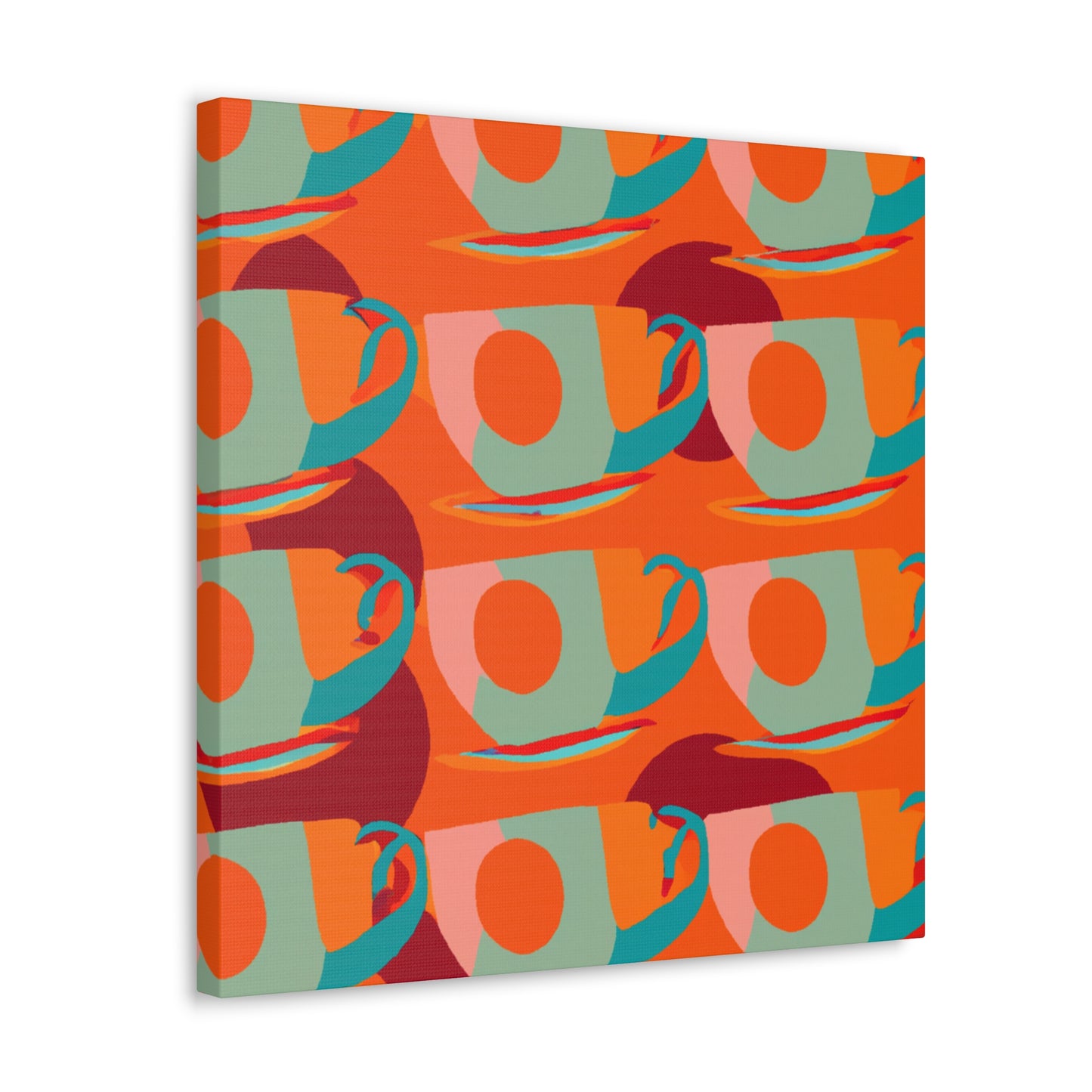 "Tea Cups in Pop Art" - Canvas