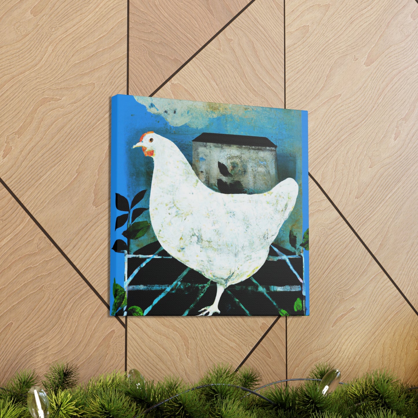 "Chicken in Art Deco" - Canvas