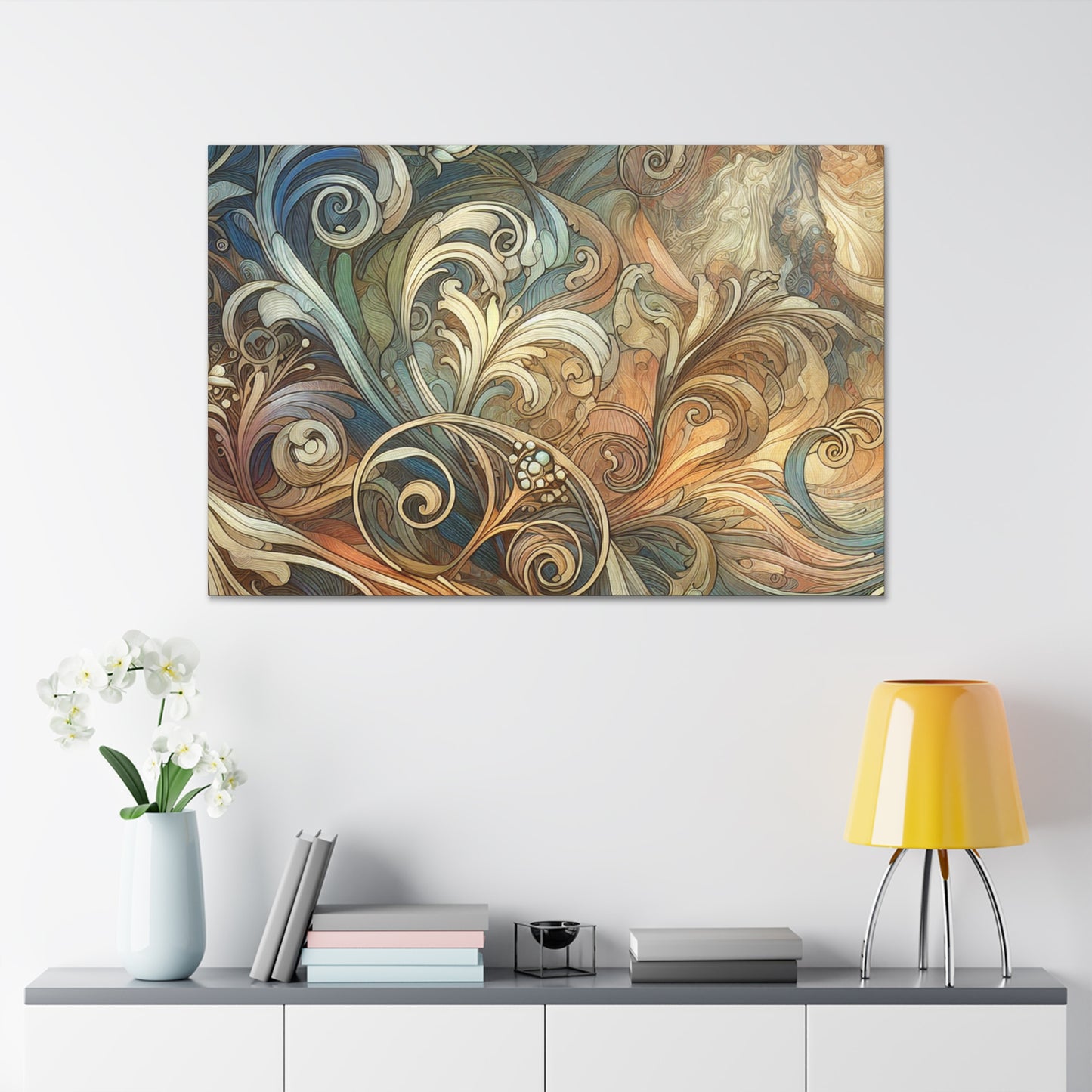 Gilded Whispers of Elegance - Canvas