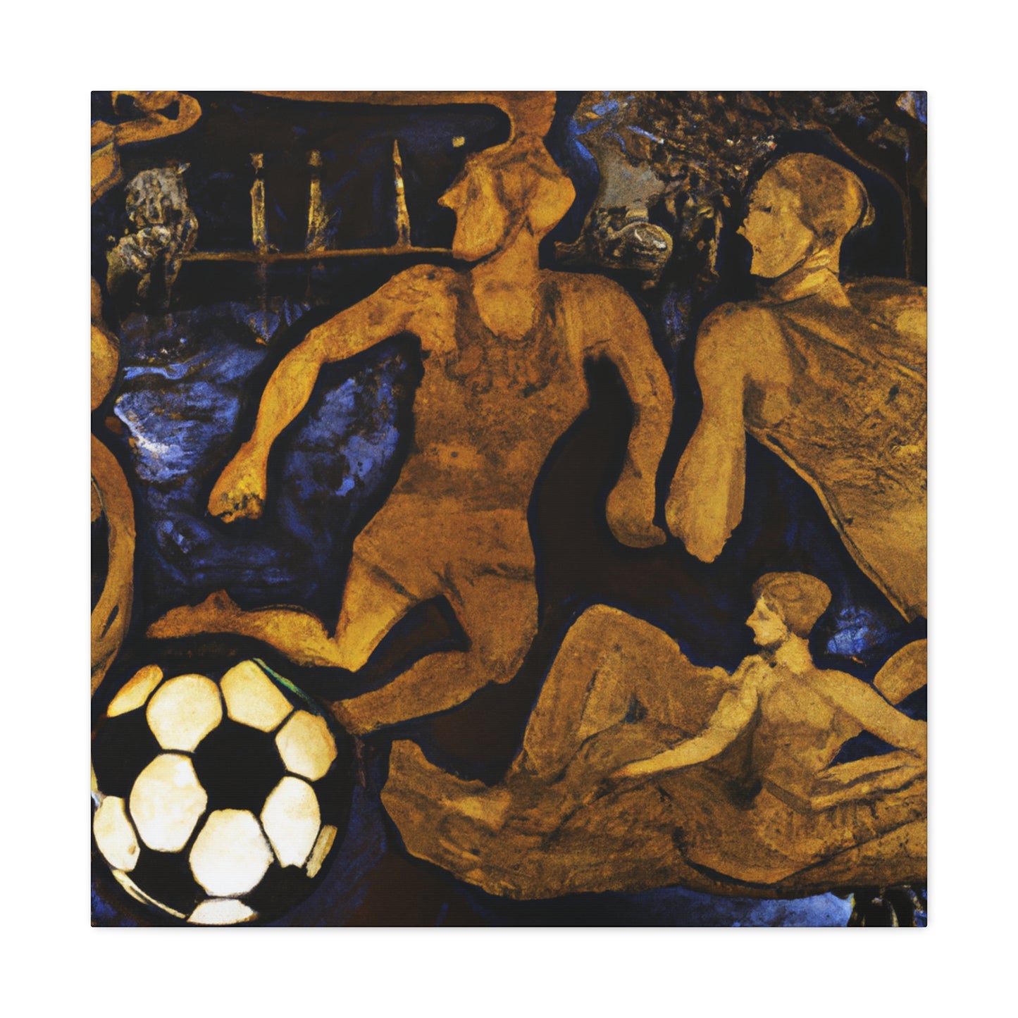 Soccer in Rococo World - Canvas