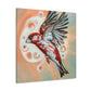 "House Finch Art Deco" - Canvas