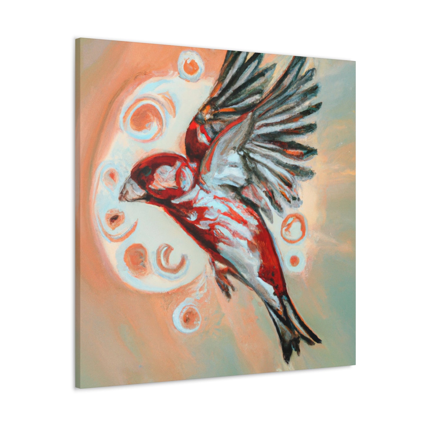 "House Finch Art Deco" - Canvas