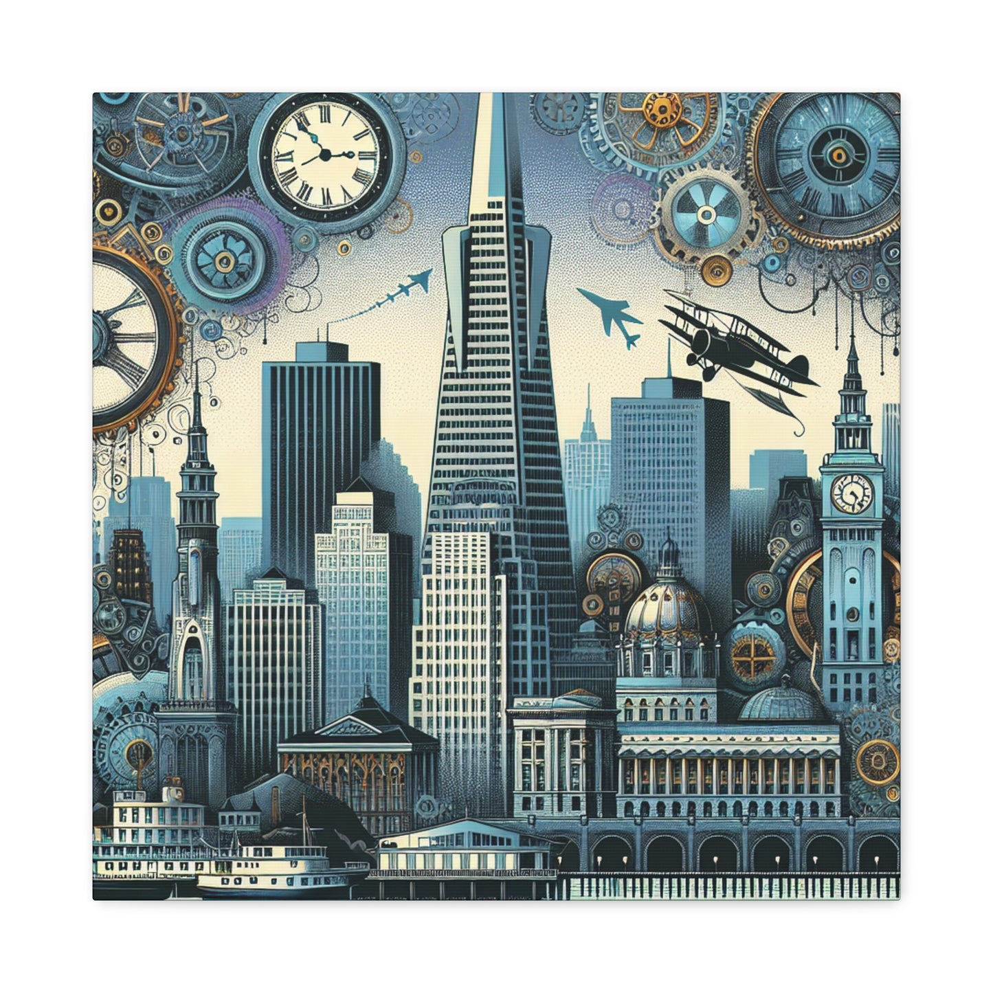 Brass City Skylines - Canvas