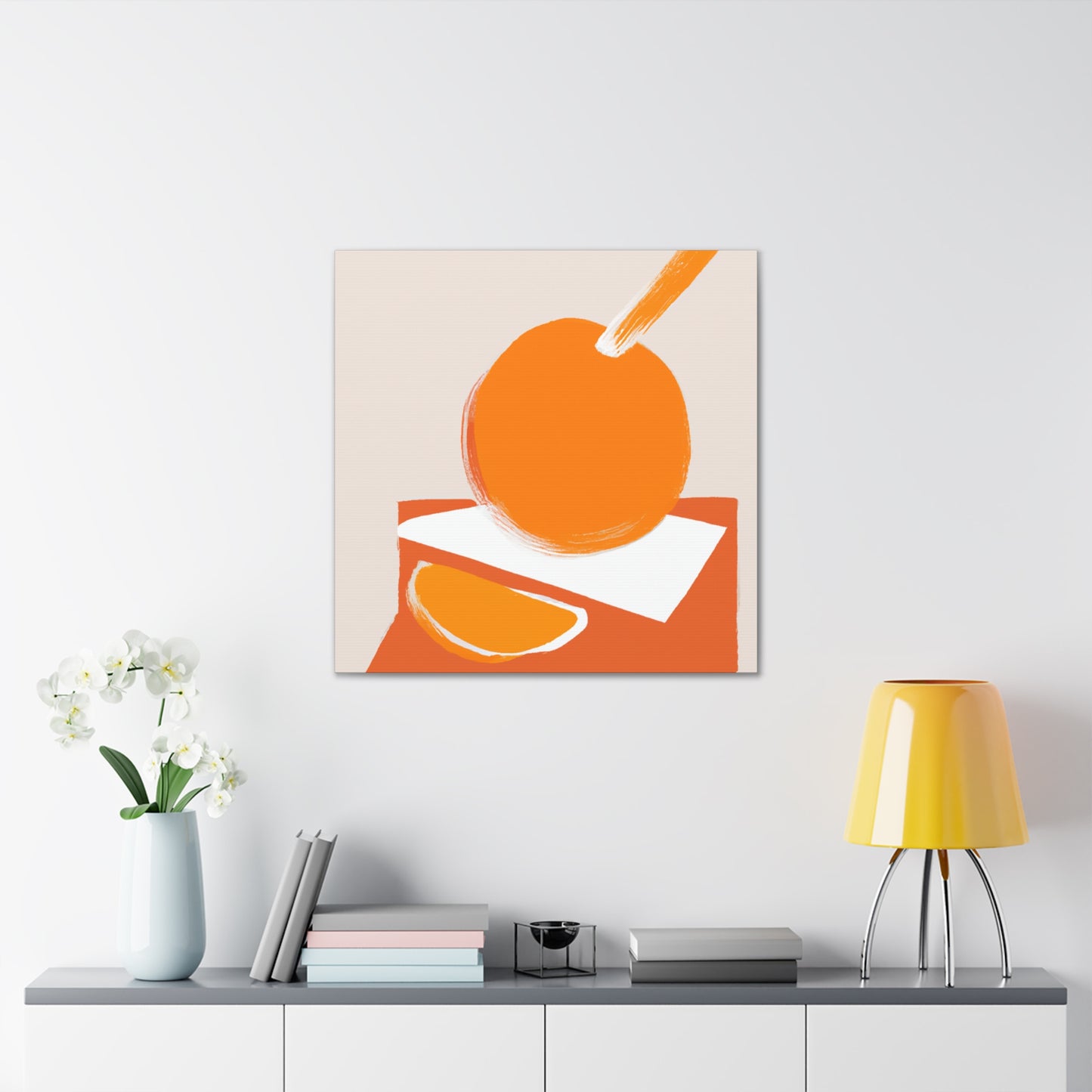 "Orange Minimal Zen" - Canvas