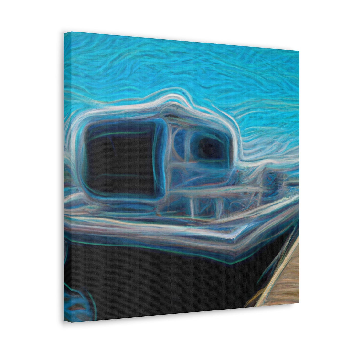 "Pontoon Boat Dreamscape" - Canvas