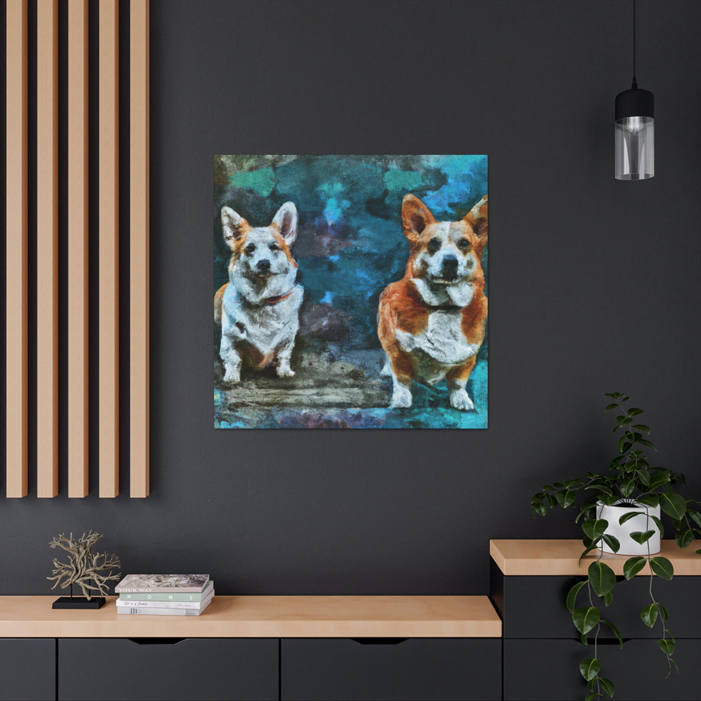 "Corgis At Playtime" - Canvas