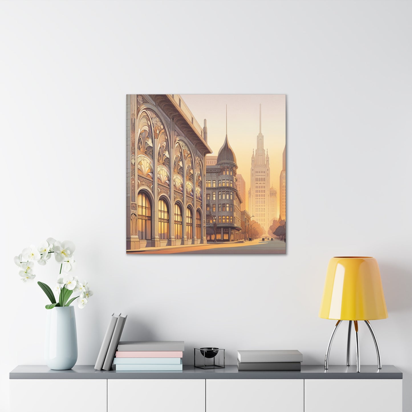 "Enchanting Golden City" - Canvas