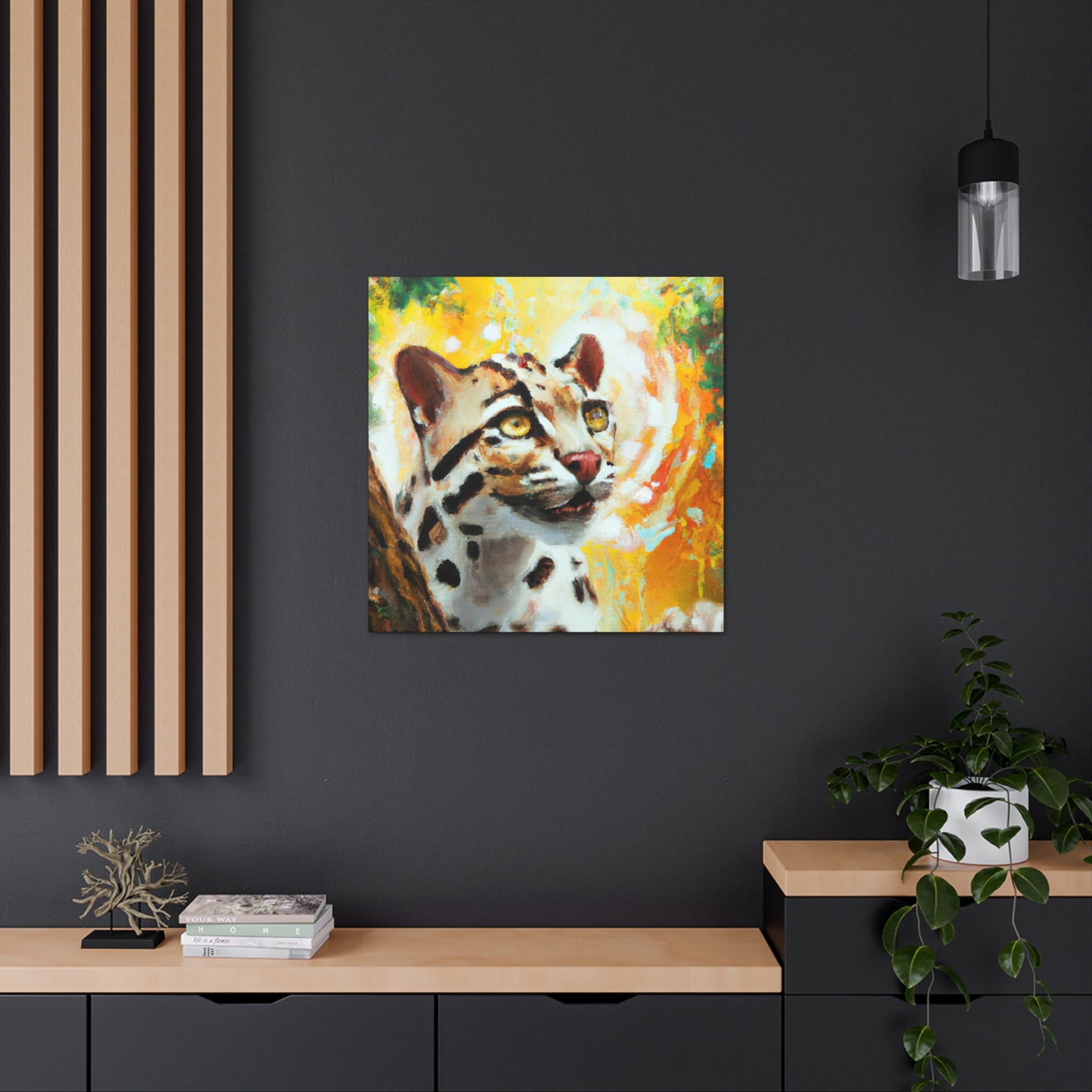 Clouded Leopard Obscured - Canvas