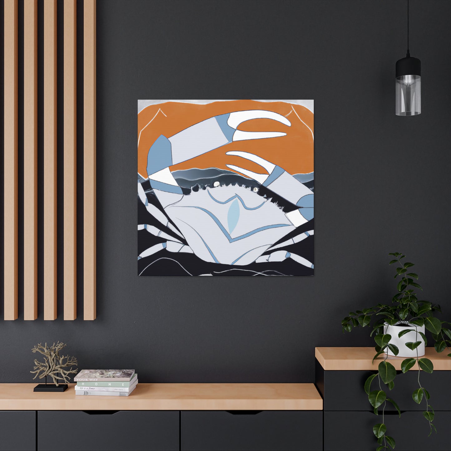 Crab in Art Deco - Canvas