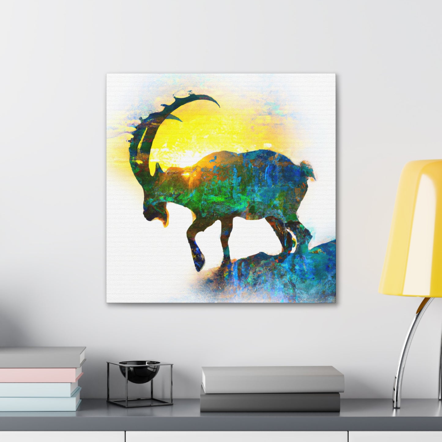 Ibex In Mountainscape - Canvas