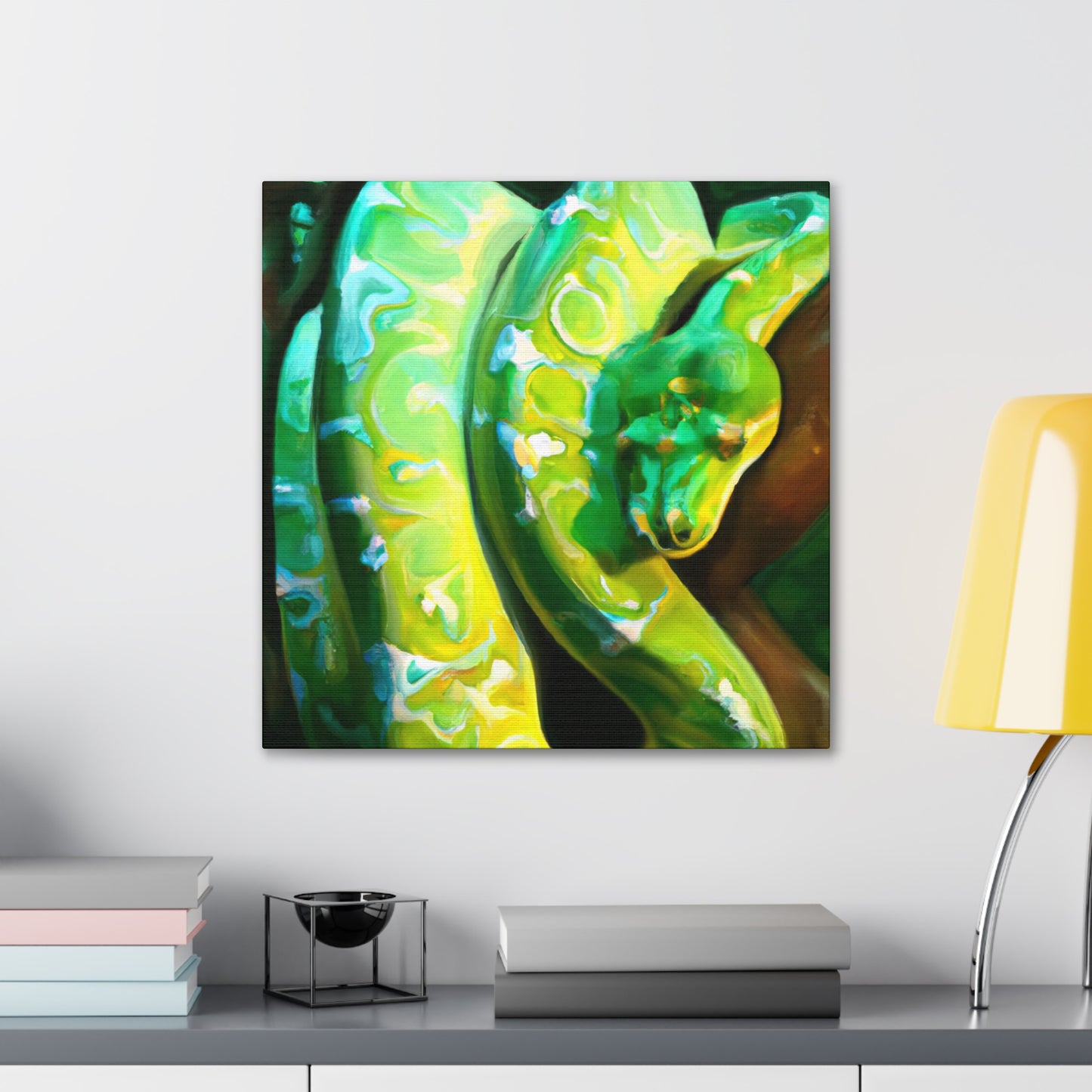 Green Tree Python Slither - Canvas