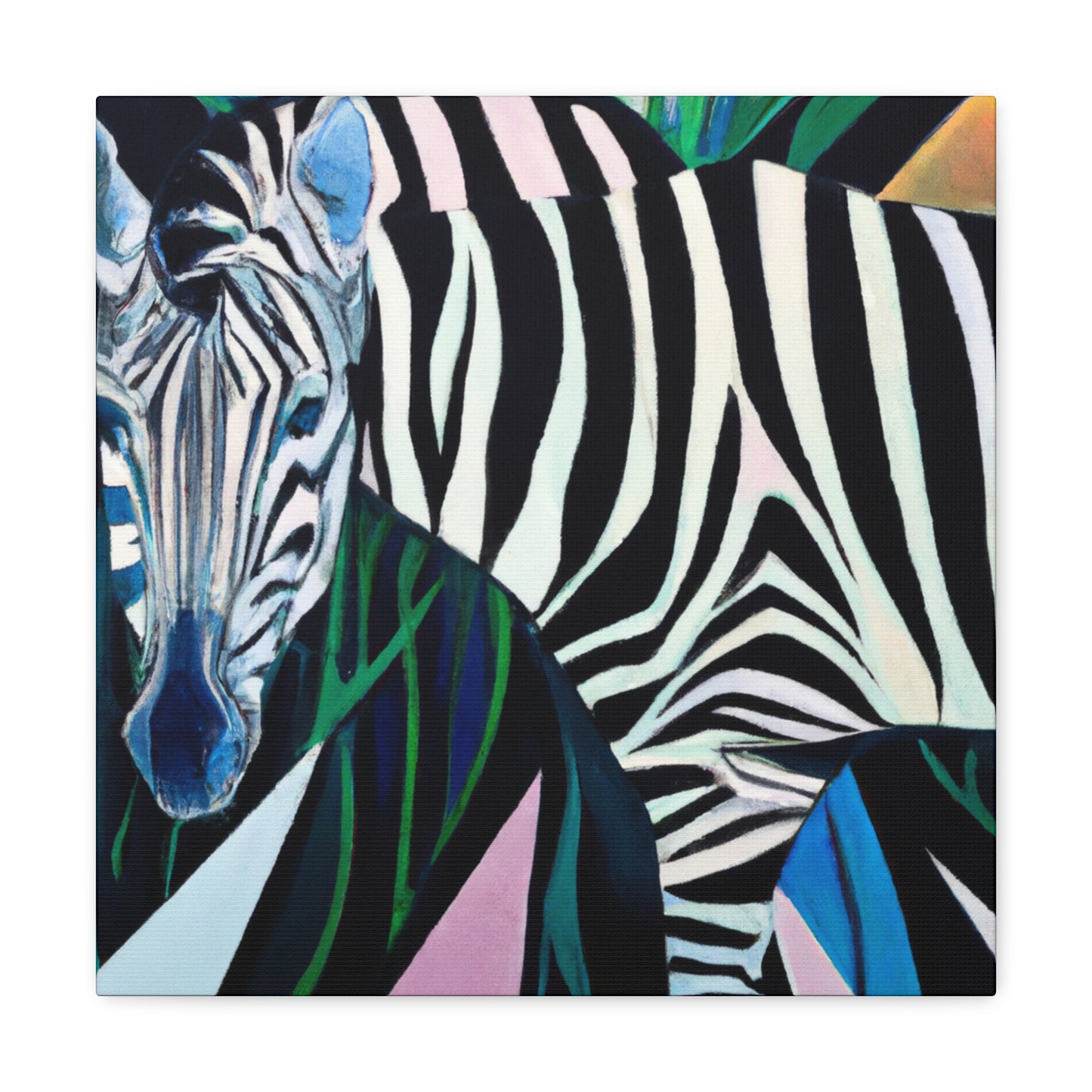 "Gilded Zebra Dance" - Canvas